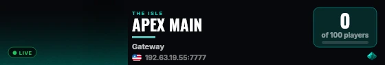 APEX MAIN live status badge