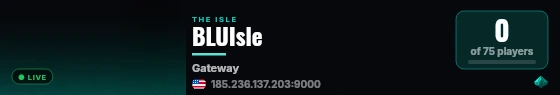 BLUIsle live status badge