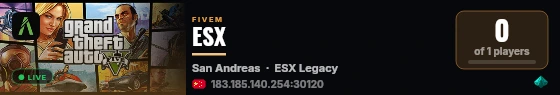 ESX live status badge