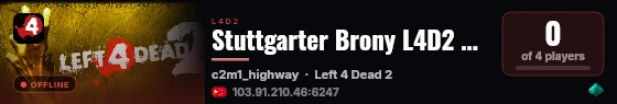 Stuttgarter Brony L4D2 Server live status badge