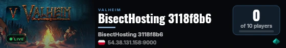 BisectHosting 3118f8b6 live status badge