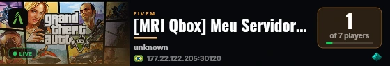 [MRI Qbox] Meu Servidor FiveM live status badge