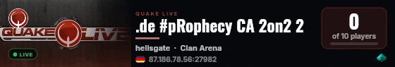 .de #pRophecy CA 2on2 2 live status badge