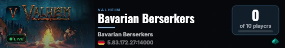 Bavarian Berserkers live status badge