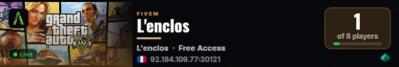 L'enclos live status badge