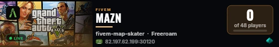 MAZN live status badge
