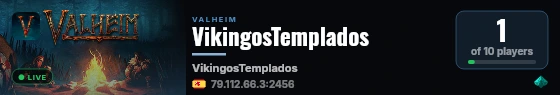VikingosTemplados live status badge