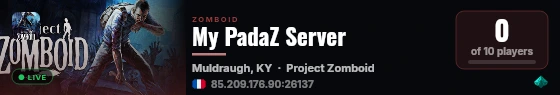 My PadaZ Server live status badge