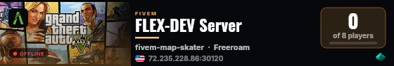 FLEX-DEV Server live status badge