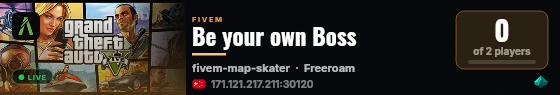 Be your own Boss live status badge
