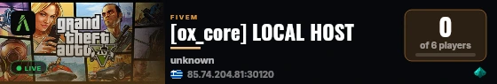 [ox_core] LOCAL HOST live status badge