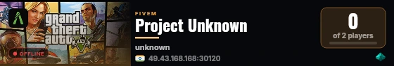 Project Unknown live status badge