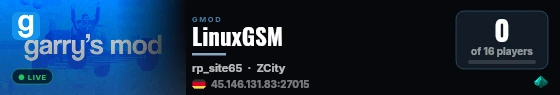 LinuxGSM live status badge