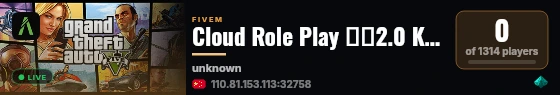 Cloud Role Play 满血2.0 KOOK 4443 QQ群 383949  live status badge