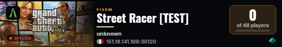 Street Racer [TEST] live status badge
