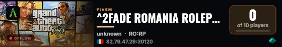 ^2FADE ROMANIA ROLEPLAY -- SOON live status badge
