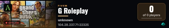 G Roleplay live status badge