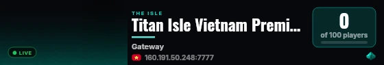 Titan Isle Vietnam Premium VOIP DINO AI live status badge