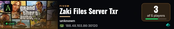 Zaki Files Server Txr live status badge