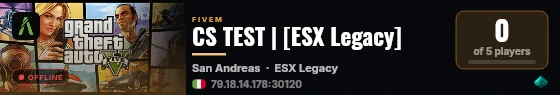 CS TEST | [ESX Legacy] live status badge