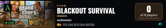 BLACKOUT SURVIVAL live status badge