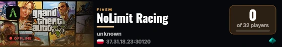 NoLimit Racing live status badge