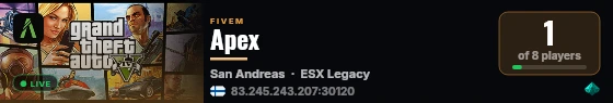 Apex live status badge