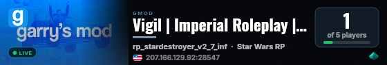 Vigil | Imperial Roleplay | 9 BBY | In Dev live status badge