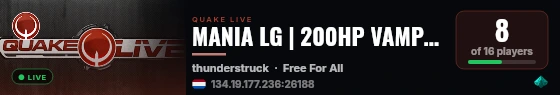 MANIA LG | 200HP VAMP | ANTILAG live status badge