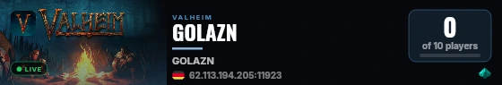 GOLAZN live status badge