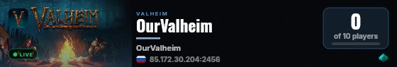 OurValheim live status badge
