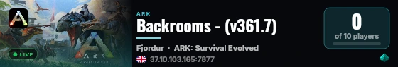 Backrooms - (v361.7) live status badge