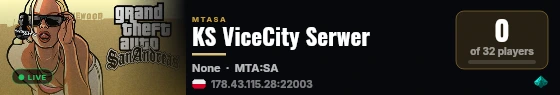 KS ViceCity Serwer live status badge