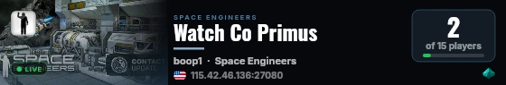 Watch Co Primus live status badge