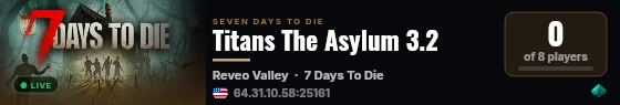 Titans The Asylum 3.2 live status badge