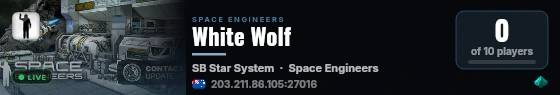 White Wolf live status badge