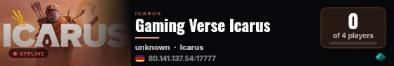 Gaming Verse Icarus live status badge