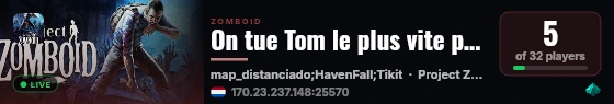 On tue Tom le plus vite possible. live status badge