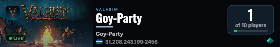 Goy-Party live status badge