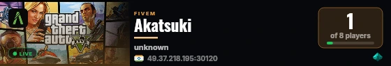 Akatsuki live status badge