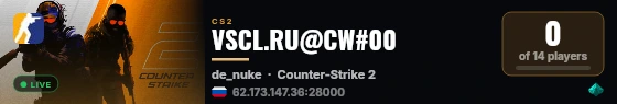VSCL.RU@CW#00 live status badge