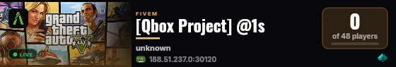[Qbox Project] @1s live status badge