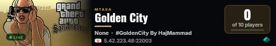 Golden City live status badge