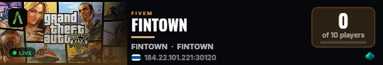 FINTOWN live status badge