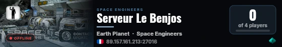 Serveur Le Benjos live status badge
