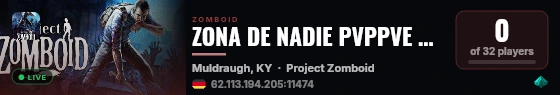 ZONA DE NADIE PVPPVE 0 ADMIN ABUSE LOOT BAJO live status badge