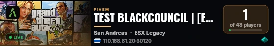 TEST BLACKCOUNCIL | [ESX Legacy] live status badge