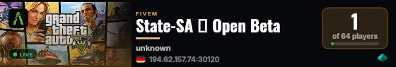 State-SA ➜ Open Beta live status badge