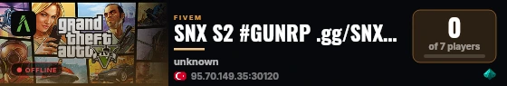 SNX S2 #GUNRP .gg/SNXGUN  live status badge