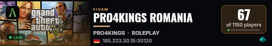 PRO4KINGS ROMANIA live status badge
